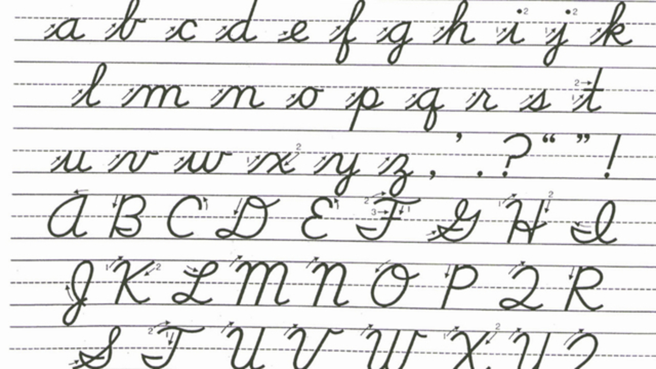 Worksheet Teaching Cursive Writing ohio bill would require teaching cursive writing in schools kiro tv