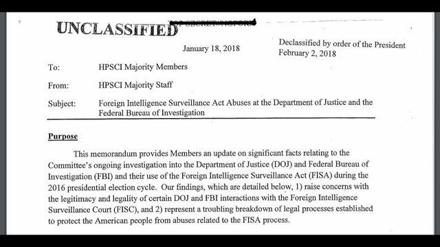 GOP memo claims FBI wrongly used Trump dossier for FISA surveillance in ...