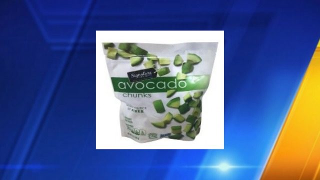 A bag full of frozen avocado chunks